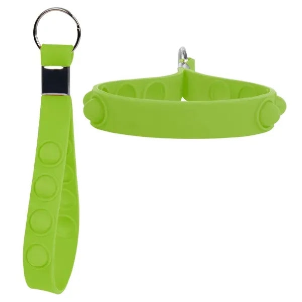 Push Pop Stress Reliever Silicone Keychain