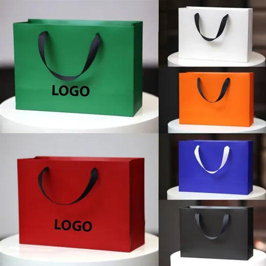 Matte Laminated Paper Tote Bag 16 1/2" x 12 5/8" x 5 1/2"