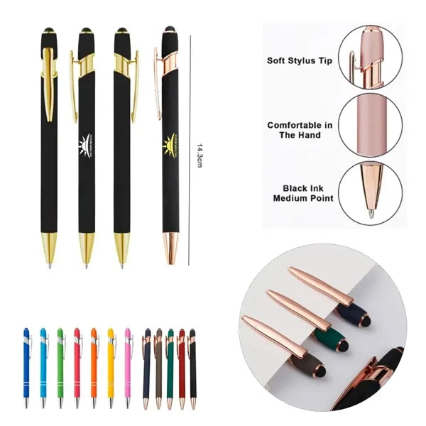 Retractable Signing Engraved Metal Ballpoint Pen with Clip