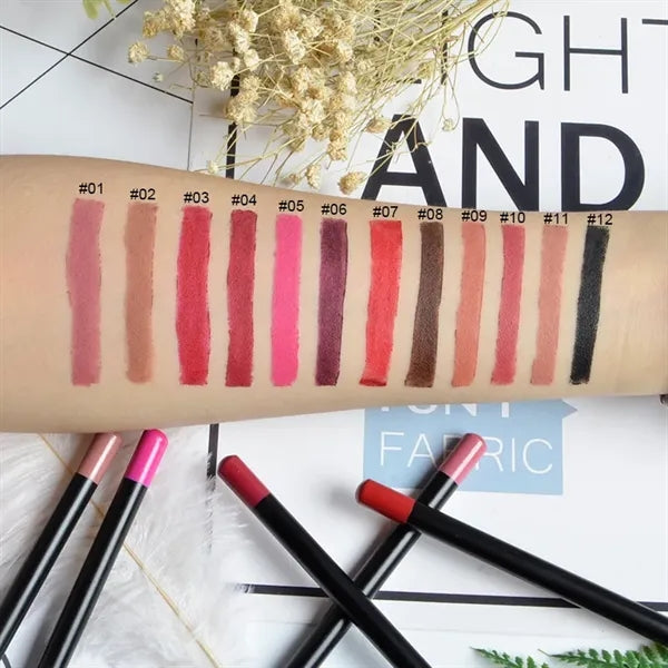 12 Colors Lip Liner Pencil