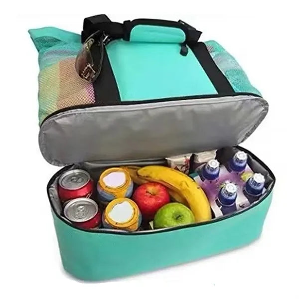 Beach Tote with Cooler & Waterproof Bag