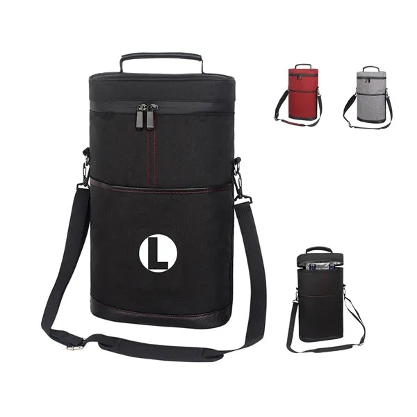 Outdoor Insulated 2 Bottle Wine Tote Bag