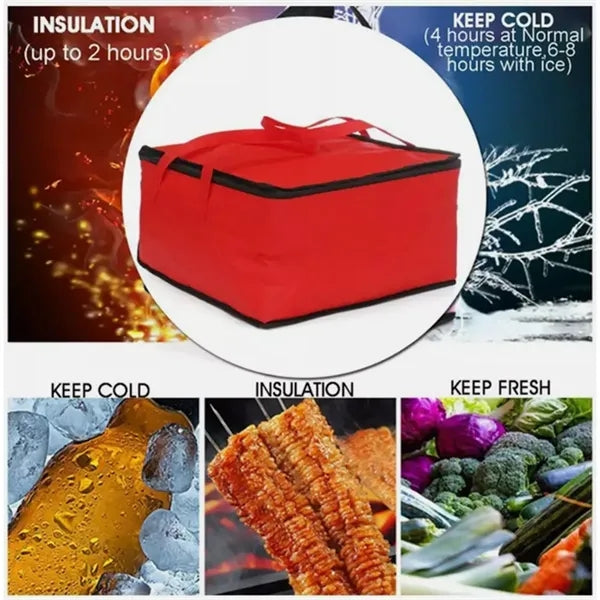 Large capacity portable handheld refrigerated insulation bag