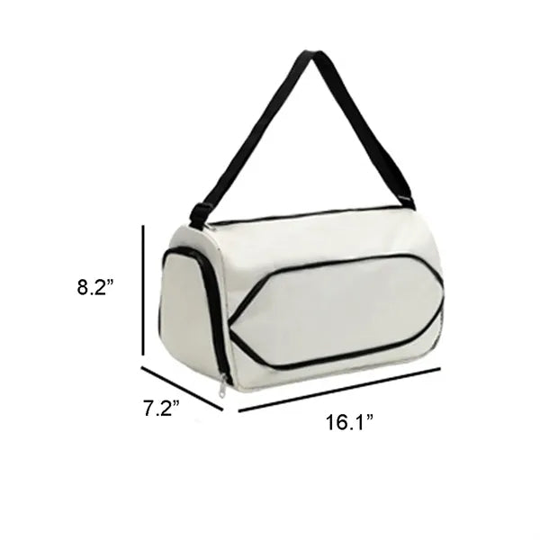 600D Polyester Sports Duffle Bag With Shoe Compartment