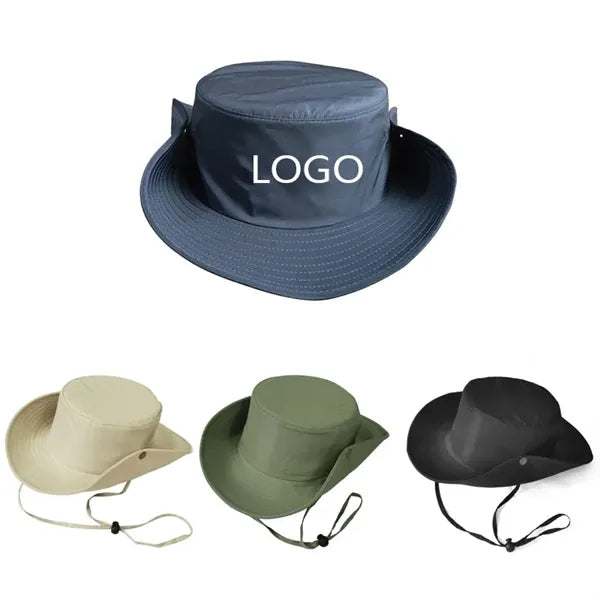 Outdoor Foldable Polyester Wide-Brimmed Hiking Hat