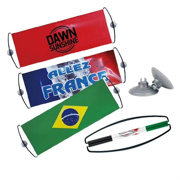 Retractable Rolling Up Handheld Banner W/Suker