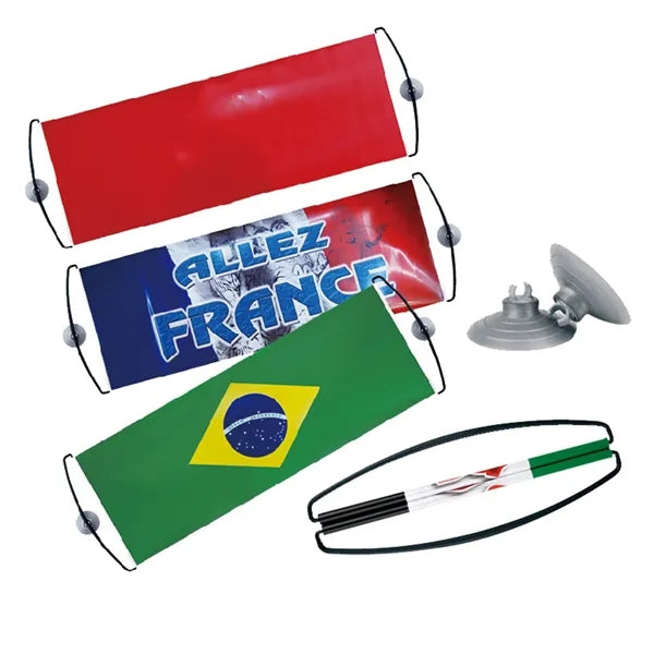 Retractable Rolling Up Handheld Banner W/Suker