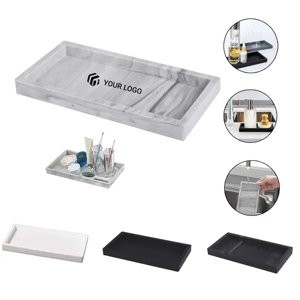 Silicone storage kitchen counter vanity soap bathroom tray