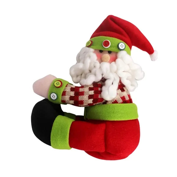 Christmas Tree Topper Santa Claus and Snowman