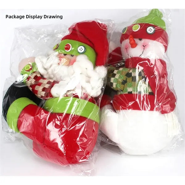 Christmas Tree Topper Santa Claus and Snowman
