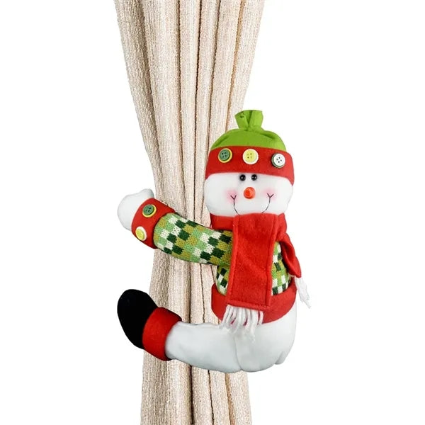 Christmas Tree Topper Santa Claus and Snowman