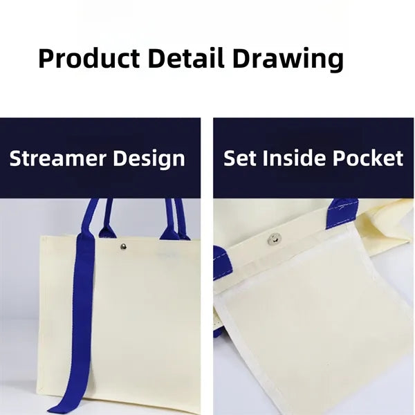 Three-dimensional Streamer Canvas Tote Bag