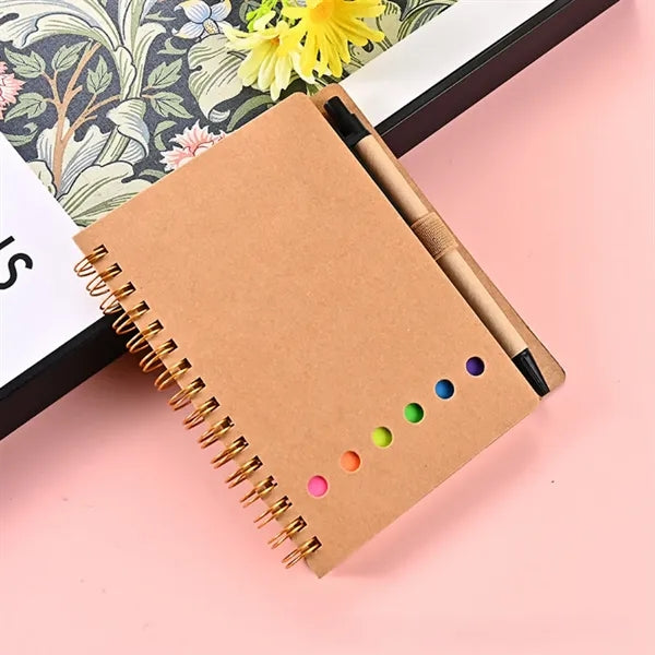Sticky Note Coil With Pen