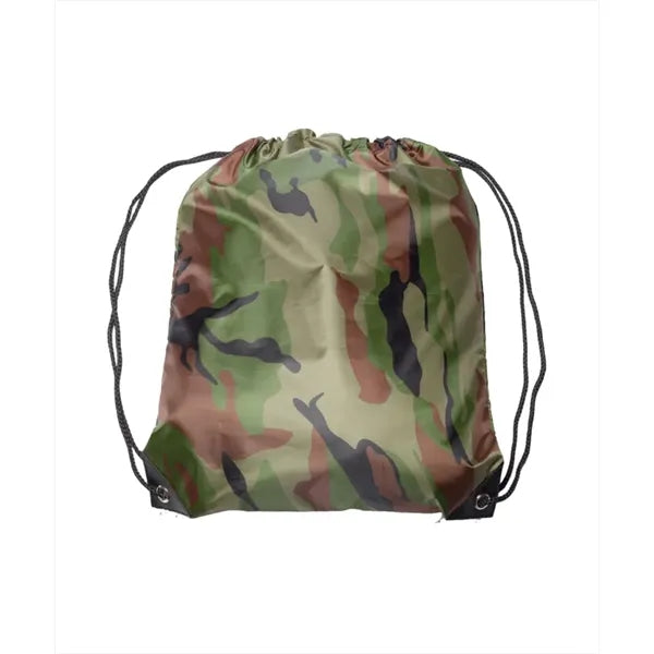 Union Printed - Black Trim Drawstring Bags