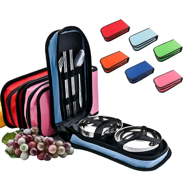 Travel Double Bowl Cutlery Set