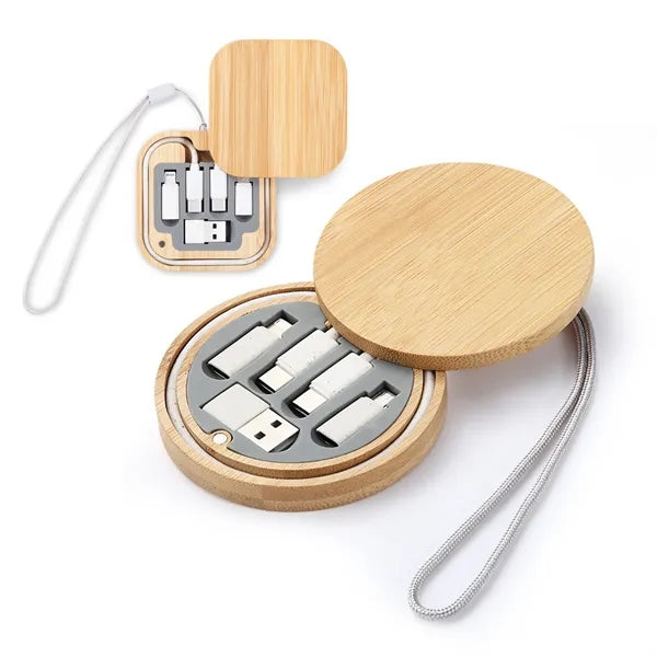 5-in-1 Bamboo 60W Fast Charging Cable Set