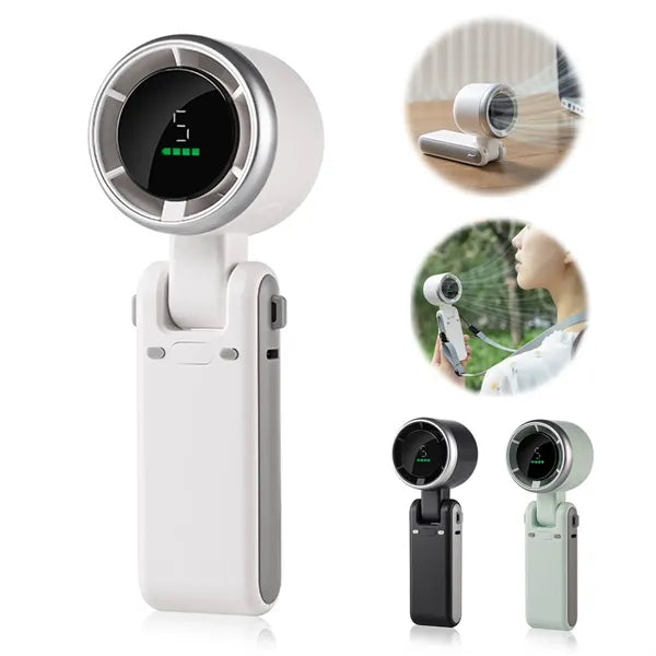 Portable USB Mini Handheld Brushless Motor Fan W/ Lanyard