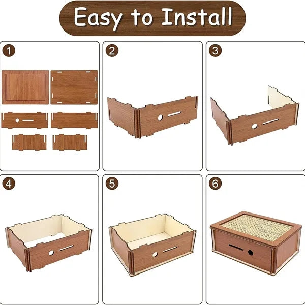 Target Amount Money Box With Counter Wooden Cash