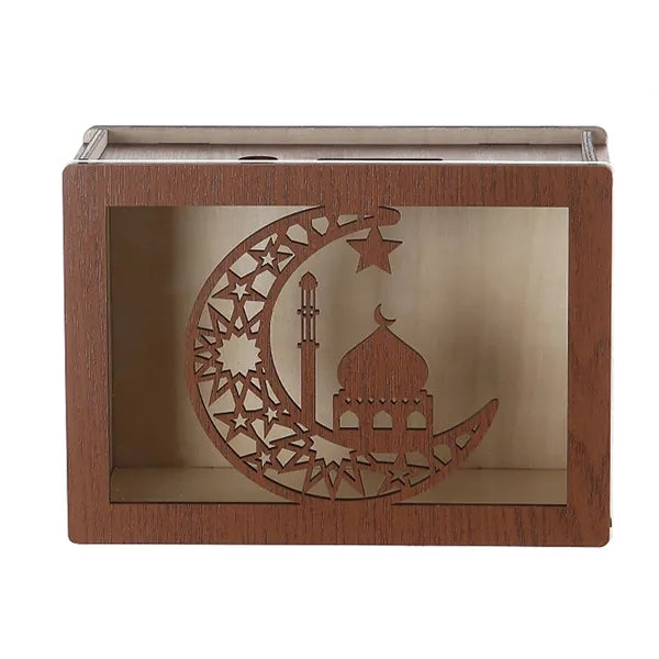 Target Amount Money Box With Counter Wooden Cash