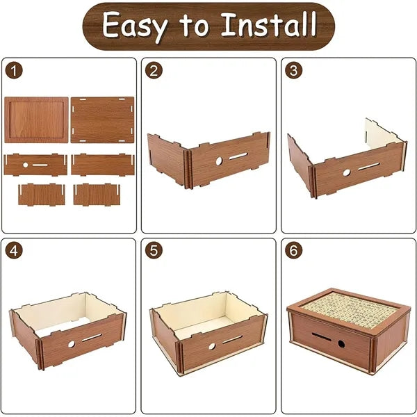 Target Amount Money Box With Counter Wooden Cash