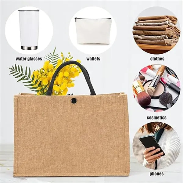 Jute Tote Grocery Shopping Bags