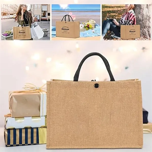 Jute Tote Grocery Shopping Bags