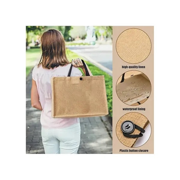 Jute Tote Grocery Shopping Bags