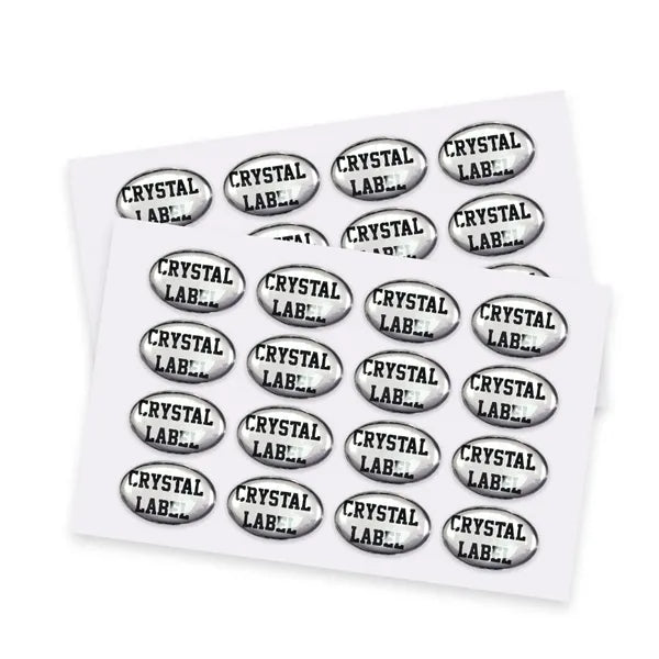 3D Epoxy Dome Stickers - Crystal Clear Logo Decals