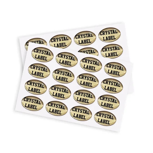 3D Epoxy Dome Stickers - Crystal Clear Logo Decals