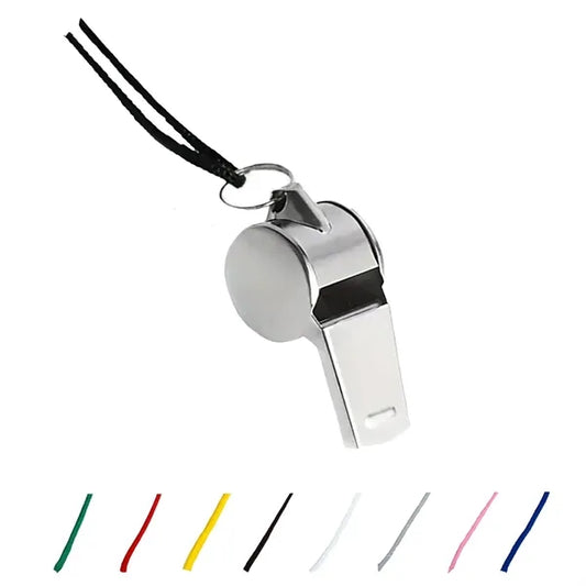 Stainless Steel Sport Whistle With Lanyard