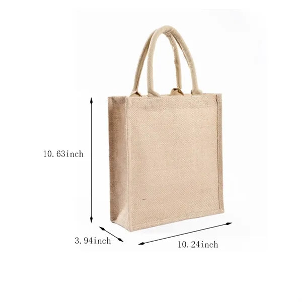 Practical Portable Multipurpose Customizable Jute Tote Bag