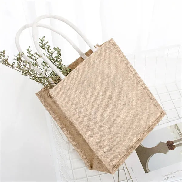 Practical Portable Multipurpose Customizable Jute Tote Bag