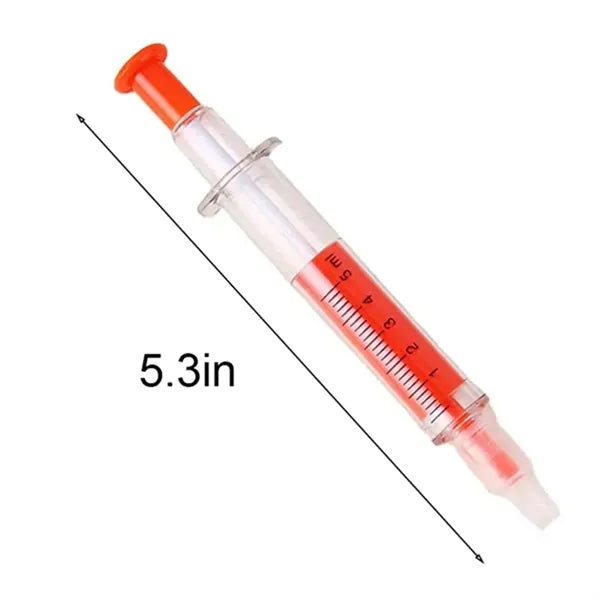 Syringe Ball Pens With Highlighter