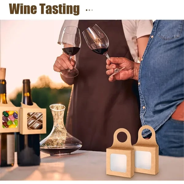 Hanging Foldable Gift Window Wine Boxes