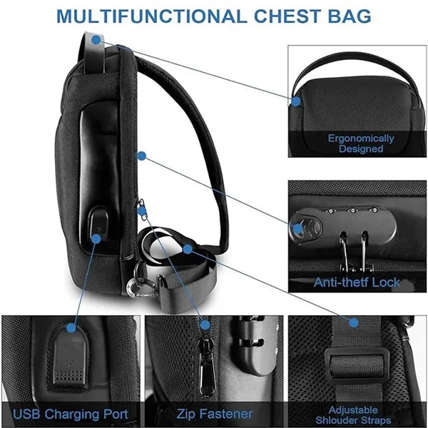 Anti Theft Crossbody Sling Bag