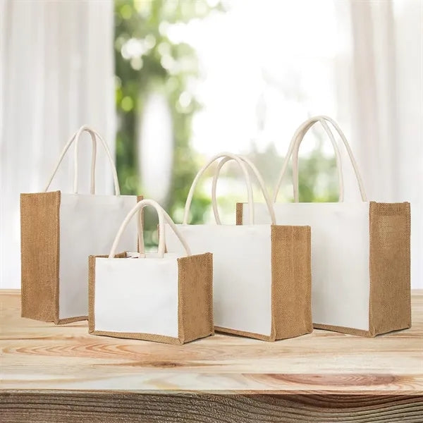 Large Capacity Portable Waterproof Jute Tote Bag