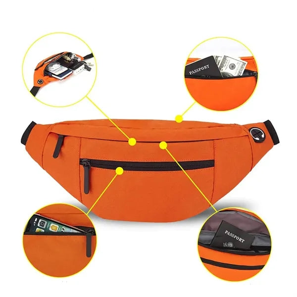 Outdoor Fitness Lightweight Waterproof Crossbody Waist Bag