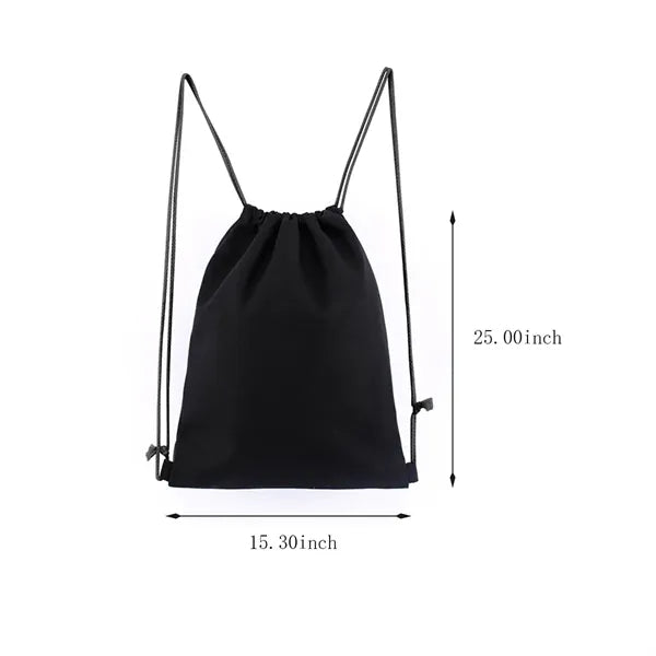 Colorful multifunctional portable canvas drawstring backpack