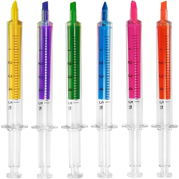 Syringe Highlighters Fluorescent Needle Watercolor Pen