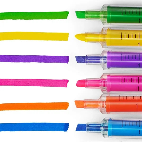 Syringe Highlighters Fluorescent Needle Watercolor Pen