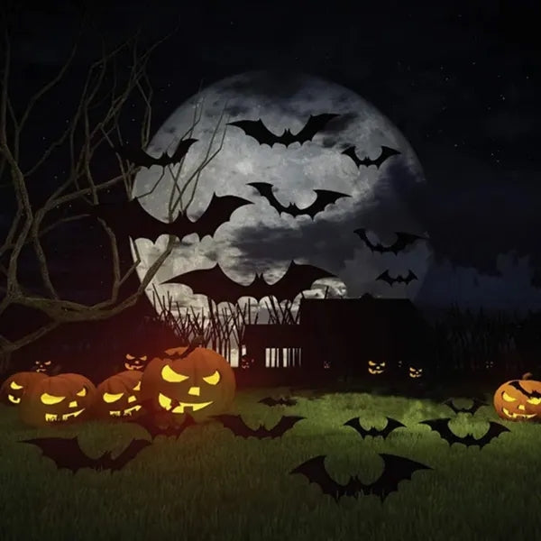 120 Pcs 3D Bat Halloween Decoration Stickers
