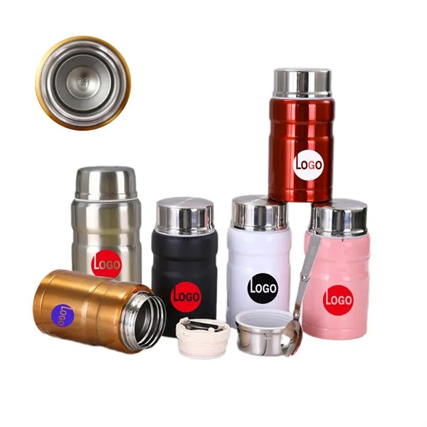 304 Stainless Steel 17oz Thermal Food Flask With Spoon