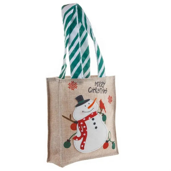 Christmas Hand Snowman Tote Bag Xmas Party Favors