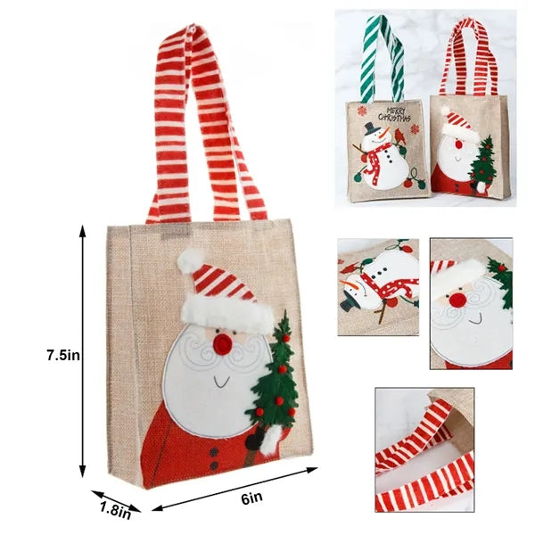 Christmas Hand Snowman Tote Bag Xmas Party Favors