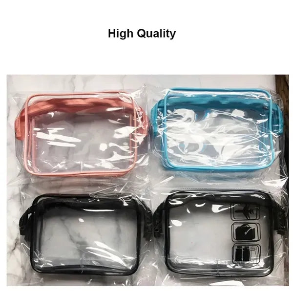 PVC Clear Waterproof Toiletry Bag for Travel and Makeup
