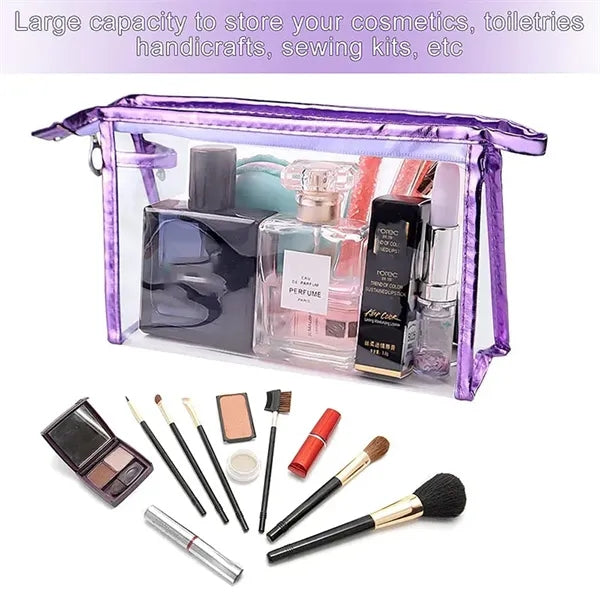 Waterproof PVC Transparent Cosmetic Pouch with Zipper