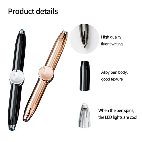 Multi Functional Fidget Spinning Pen with LED Light