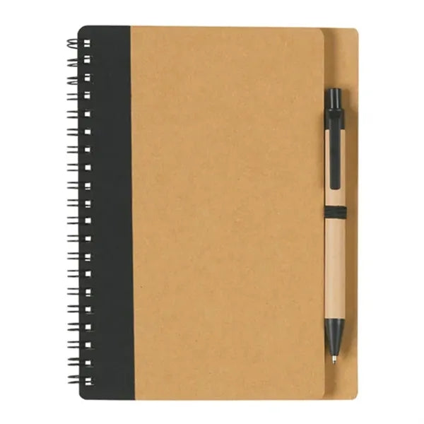 Printed Spiral Notebook and Pen