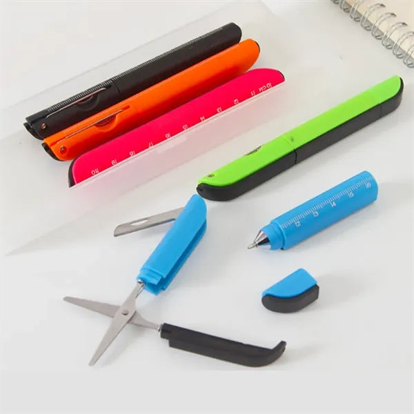 4-in-1 Multifunction Ballpoint Pen with Scissors