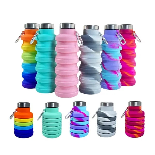 18oz Silicone Outdoor Collapsible Water Bottle